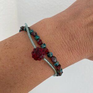 Pair of Czech Glass Bracelets